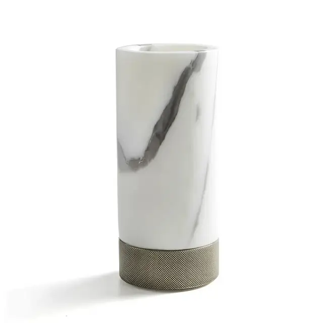 Стакан 3SC APUANA 2.0 AP03ANK цвет-White Statuario/nickel satin polished