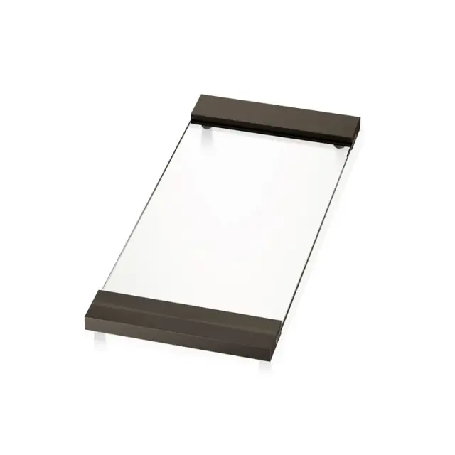 ™ Decor Walther 0848817 - TAB 37 поднос широкий темная бронза / прозрачное стекло