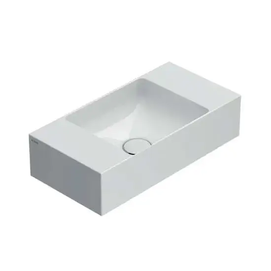 GLOBO B6R52BI Раковина T-EDGE подвесная/для установки на столешницу, размер 50х25 см, крепеж в компл