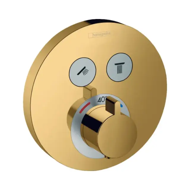 Смеситель для душа, Hansgrohe, ShowerSelect, цвет-полированное золото