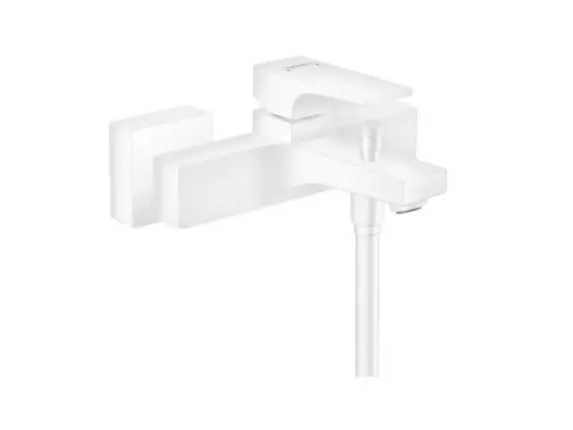 Смеситель для ванны и душа, Hansgrohe, Metropol, цвет-белый матовый