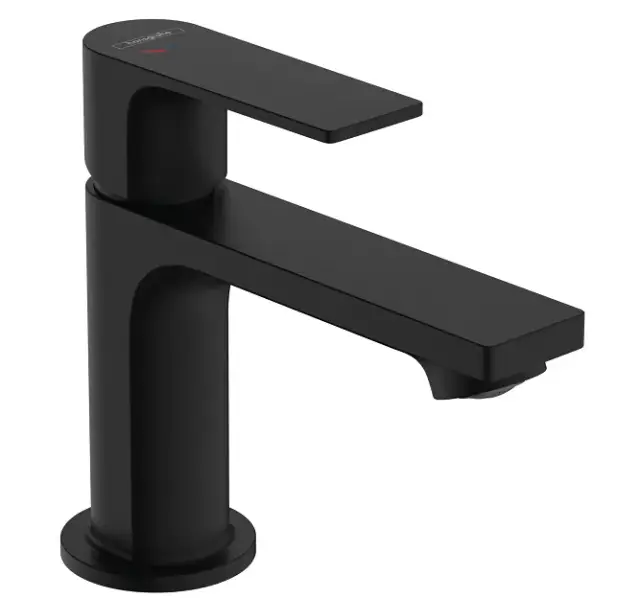 Смеситель для раковины, Hansgrohe, Rebris E, CoolStart, цвет-черный матовый