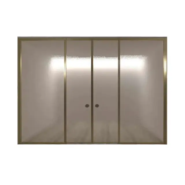 Ограждение в нишу Vismara Vetro SUITE WAG533306002130S + WAG533306002130D + WFM533309982130D + WFM533309982130S + MSU020*4 профиль Satin Gold33/стекло Bronze Net53