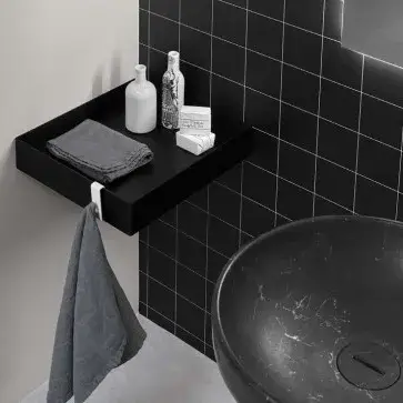 Полка для ванной Antonio Lupi BOX BOX NERO GOFFRATO-545