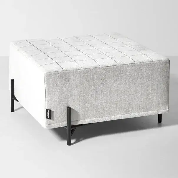 Пуф Antonio Lupi PAESAGGI SOSPESI PSGP40 структура сталь-NERO GOFFRATO, ткань белая