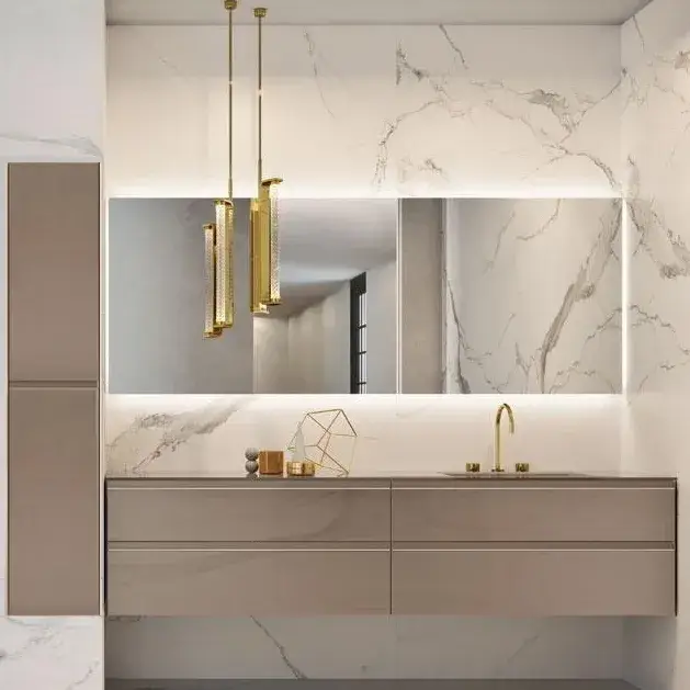 Комплект мебели с раковиной Oasis EDEN 0ED185085.1+0ED585085.1+0ED850FIN.1*2+090ICN5B+0VSTIC04.DX+0ED7200353D.1 база LACCATO VULCANO OPACO-M500/топ CORIAN-CN