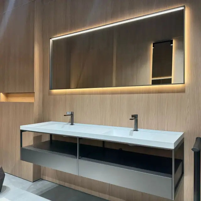 Комплект мебели с раковиной Milldue FJORD 4620+4522*2+2930+9629*2+2941*2 QUARZO-335 Metallic lac./Wood brown-072/BIANCO OPACO-J01 MILLTEK / MARMO/NERO MARQUINIA OPACO-a20b