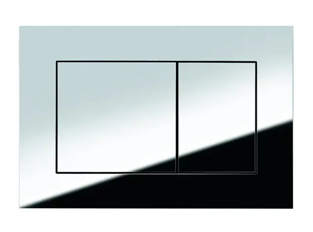 Панель смыва с двумя клавишами для фронтальной или верхней установки 22*0.5*h15 хром глянцевый