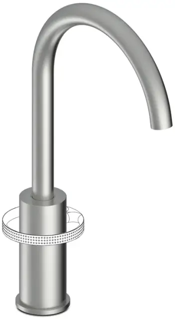 Излив Stella CHARM CH00117PV14120 PVD NICHEL SATINATO, кольцо-блестящая медь с текстурой