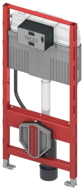 Монтажный стеллаж для унитаза с установкой кнопки смыва 