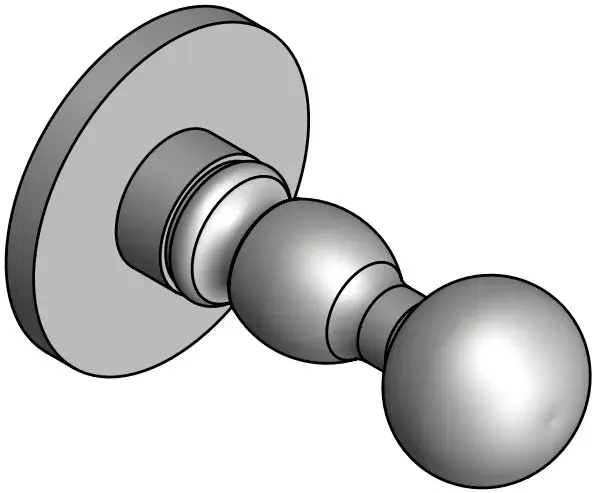 Крючок Cristal&Bronze VOLGA C14-A1-502 POLISHED CHROME