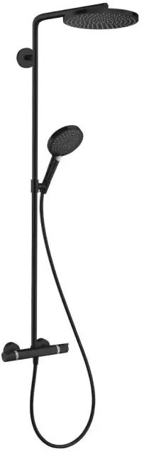 Душевая стойка HANSGROHE Showerpipe 240 1jet PowderRain 27633670 Черный матовый