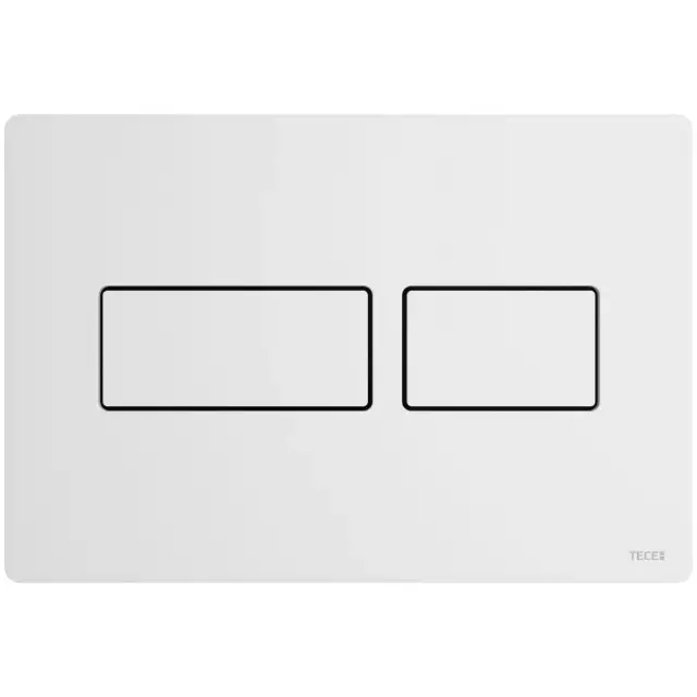 Панель смыва с двумя клавишами для фронтальной или верхней установки 22*0.6*h15 металл, белый матовый