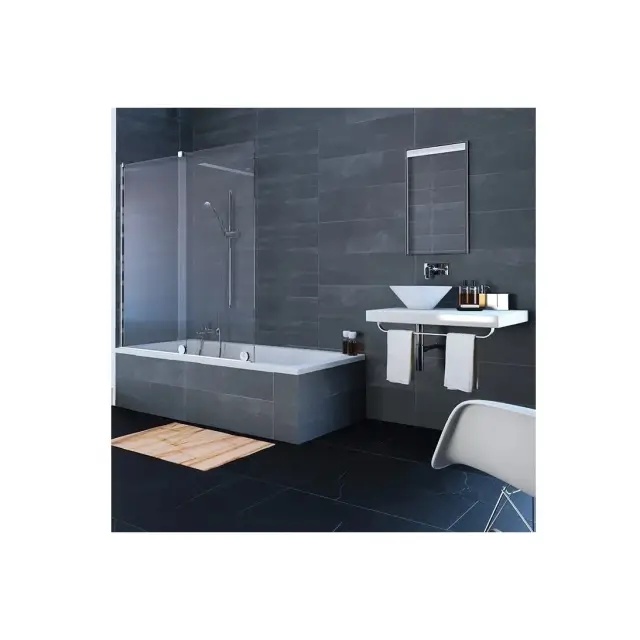 Шторка на ванну HUPPE XTENSA KY S K1S1 K WALK-IN 21HQFE блестящее серебро/прозрачное стекло