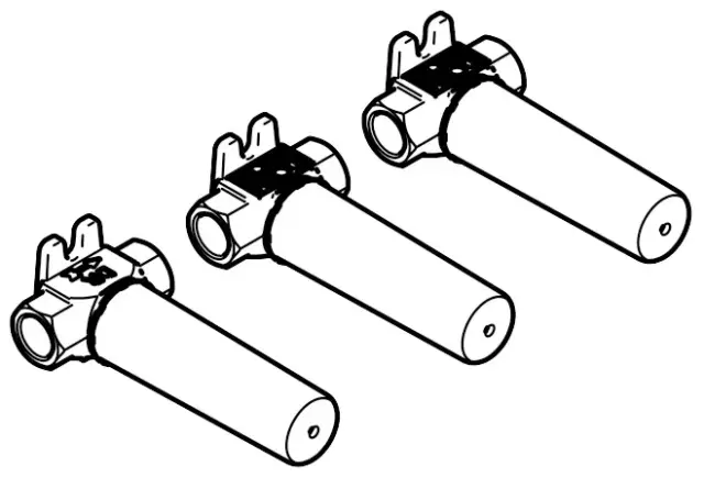 Скрытая часть смесителя для раковины из стены на 3 отверстия Dornbracht