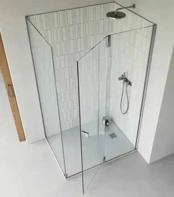 Ограждение в угол Vismara Vetro SUPER SINTESI XA123911702100DT+J 15cm+XF123913902100ST+R 120cm Metal gun/стекло Extra-light TPA