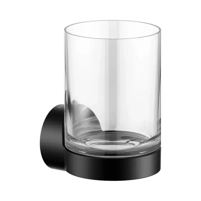 Стакан Keuco REVA 12850379000 цвет-черный матовый/хрусталь