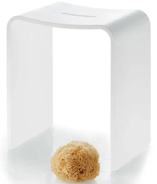 Сиденье для ванной Decor Walther STONE STOOL 0974750 Mineral-cast white matt