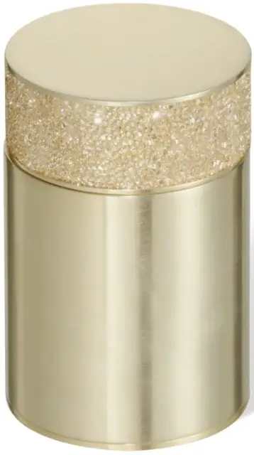 Баночка с крышкой d.6.5*h9.8 матовое золото/кристаллы Swarovski