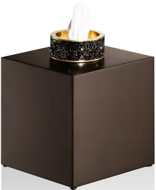 Контейнер для салфеток Decor Walther ROCKS KB 0934441 темная бронза/матовое золото/кристаллы Swarovski