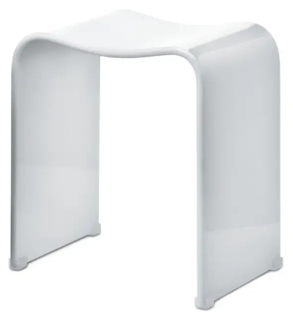 Табурет для ванной комнаты 40*30*h46, белый глянец