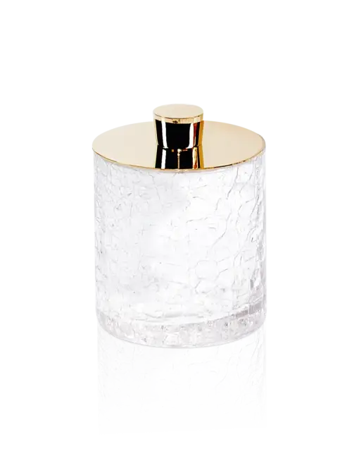 Контейнер для ватных дисков/палочек Decor Walther CR DMD 0933220 стекло/золото