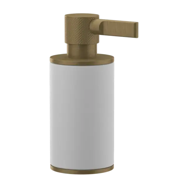 Дозатор Gessi INCISO 58537#713 белый/античная латунь