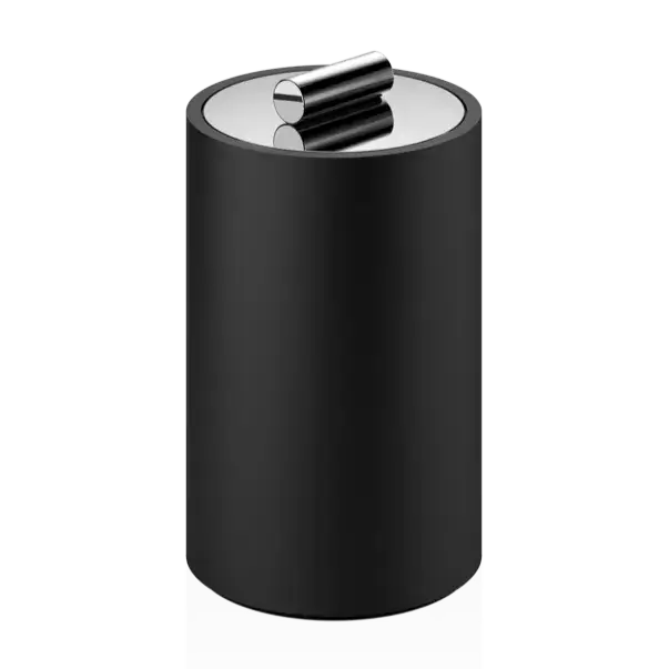 Контейнер для ватных дисков/палочек Decor Walther STONE DMD M 0971364 цвет-черный матовый/хром