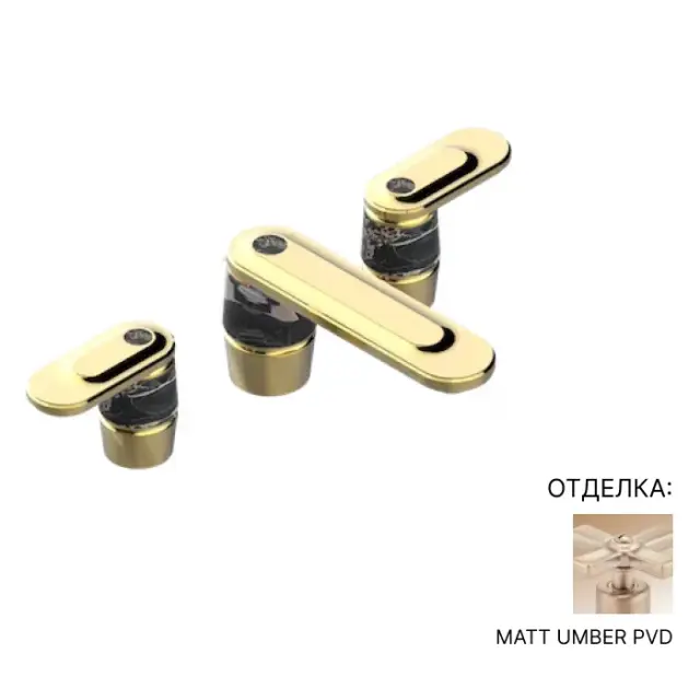 Смеситель для раковины THG CORVAIR PORTORO WITH LEVER U8J.H67.151 MATT UMBER PVD