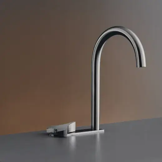 Смеситель для раковины CEA Ziqq ZIQ32WEL сталь глянцевая /шпон венге