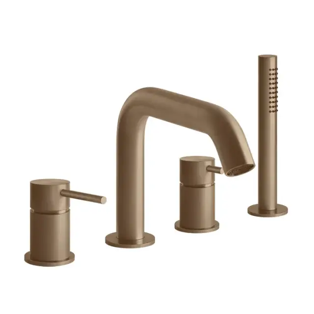Смеситель для ванны Gessi GESSI316 54037#726 Warm Bronze Brushed PVD