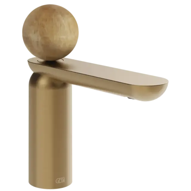 Смеситель для раковины Gessi Perle 74302#726 цвет-Warm Bronze Brushed PVD/Onyx Cola