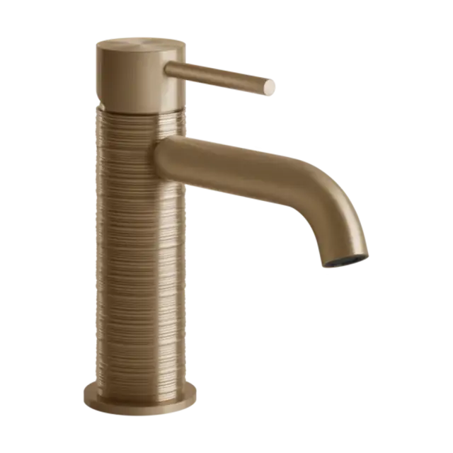 Смеситель для раковины Gessi TRAME 54302#726 Warm Bronze Brushed PVD