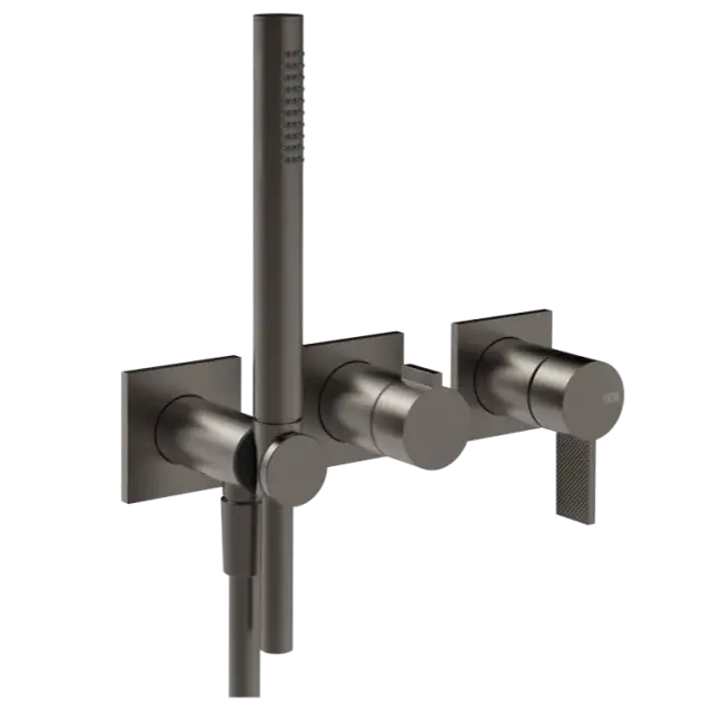 Смеситель для душа Gessi INVERSO DIAMANTATO 73636#707 цвет-black metal brushed PVD