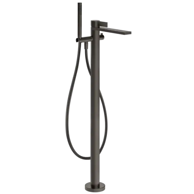 Смеситель для ванны Gessi INVERSO DIAMANTATO 73628#707 цвет-black metal brushed PVD