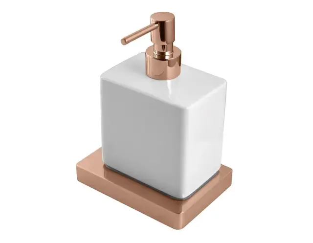 NOKEN LOUNGE Дозатор для жидкого мыла, настенный, белый/медь