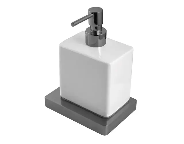 NOKEN LOUNGE Дозатор для жидкого мыла, настенный, белый/титан