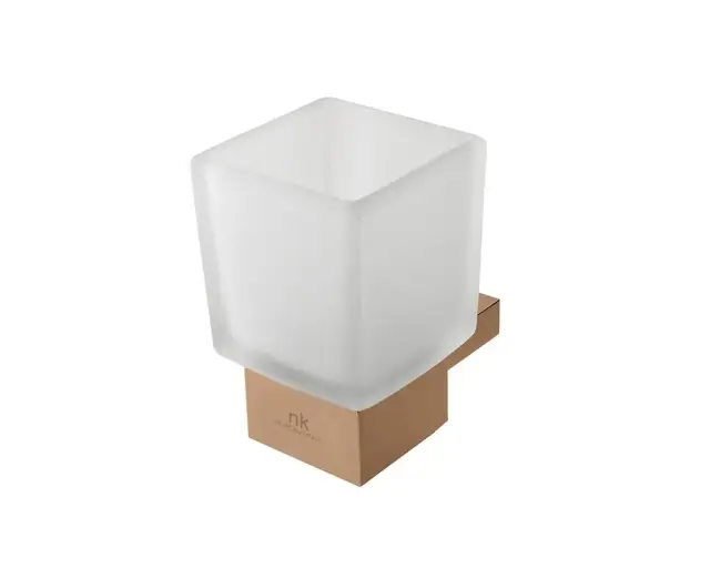 NOKEN URBAN C Стакан настенный, стекло/медь