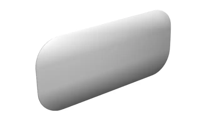 NOKEN BELA Зеркало горизонтальное с закругленными, шлифованными краями, без рамы, 85x45 см