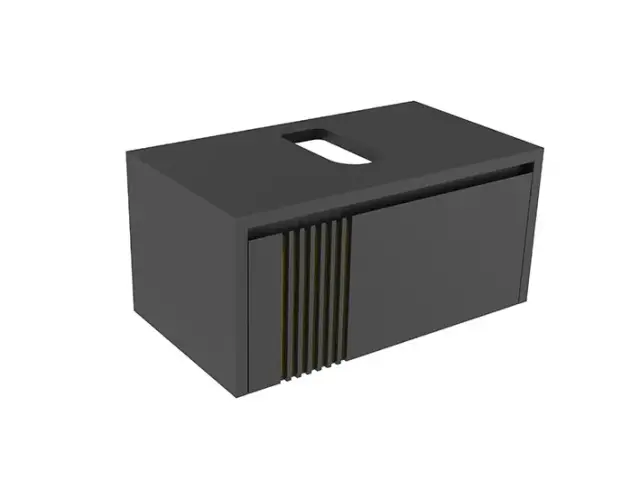 NOKEN ARQUITECT Тумба подвесная с 1 ящиком, 80x45x38 см, черный матовый Fenix