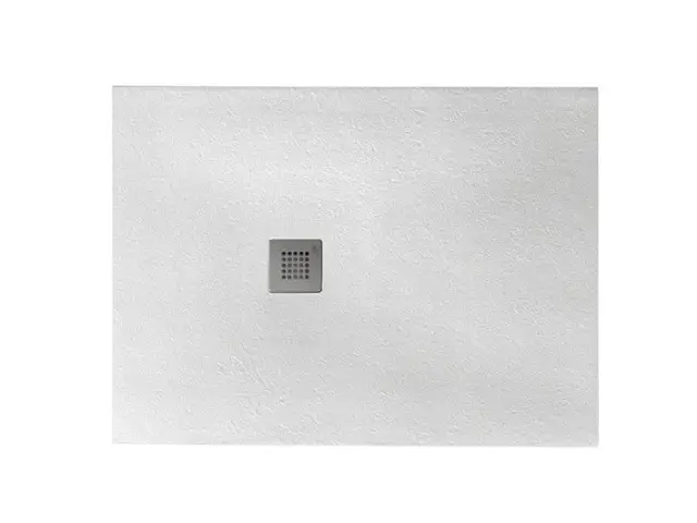 NOKEN FLAT Поддон из материала Light Stone с фактурной поверхностью, 120x90х3,5h см, белый