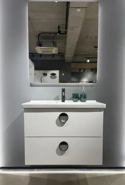 NOKEN CONCEPT Комплект тумбы подвесной с раковиной 760х456хH567 мм, 2 ящика с доводчиком, белый