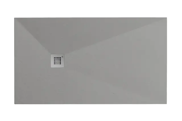 NOKEN SLATE Поддон из минерального литья с фактурной поверхностью, 120x80х2,6h см, серый