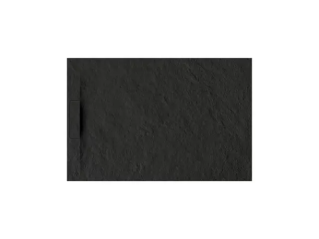 NOKEN UNSEEN Поддон из минерального литья с фактурной поверхностью, 120x80х2,5h см, черный