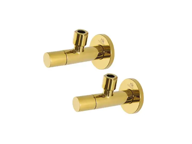 NOKEN HOTELS Набор вентилей подключения смесителя G3/8-G1/2, золото