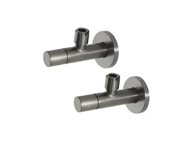 NOKEN HOTELS Набор вентилей подключения смесителя G3/8-G1/2, браш. титан