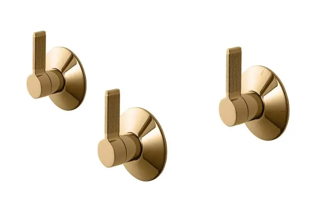 NOKEN LIGNAGE LUXE Набор запорных кранов 1/2 ”с переключателем на 2 выхода, СМ, золото