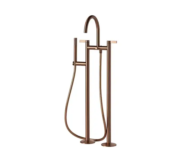 NOKEN LIGNAGE Смеситель для ванны напольный, браш. медь