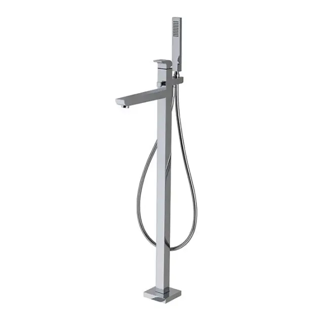 NOKEN OXO Смеситель напольный с ручным душем, шланг 150 см, хром