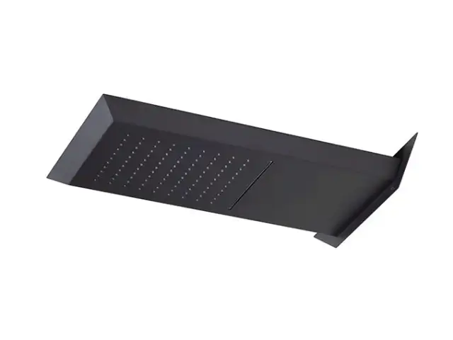 NOKEN OXO Верхний душ из стены c каскадом, 529х363 мм, 11,9 и 12,1 л/мин, black